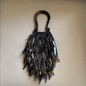 Elegant Black-brown tortoise Mini Bag with Unique Design